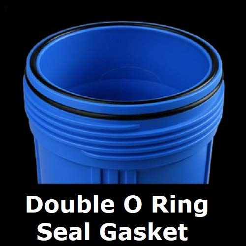 10" Big Blue Whole House Water Filter Housing System uses standard Big Blue Size 4.5 x 20 Cartridges - Complete with Wrench, Baracket and Screws
