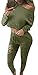 Ybenlow Women's 2 Piece Active Sport Tracksuit Sweatshirt Sweatpants Set