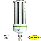 45W Led Corn Bulb 5000K Garage Light E26 Medium Screw Base Commercial LED Lighting Replacement for 175W Metal Halide/HPS/HID, Post Top Wall Lantern Barn Workshop Warehouse Porch Backyard Lighting