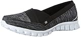 Skechers Sport Women's Fascination Fashion Sneaker, Black/White, 9 M US