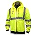 KwikSafety EXTENDED SIZING | PATROL Class 3 Fleece Hoodie | Premium Anti-Pill (No Fuzz Balls) Durable Zipper Construction Work Wear | 360° Hi Vis Reflective ANSI Compliant Safety Jacket | 2XL