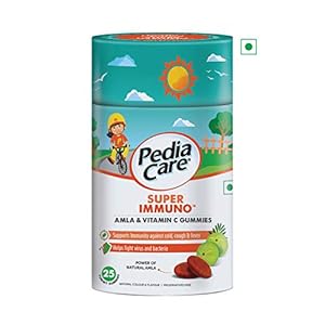 PediaCare Super Immuno Plus Multivitamin Amla Gummies for Kids, With Immunity Booster Vitamin C – Lactose, Gelatin…