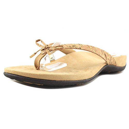 Vionic Bella - Womens Orthotic Thong Sandals Gold Cork - 8 Medium