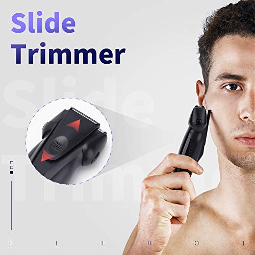 ELEHOT Electric Razor for Men Reachargeable Lithium-ion Electric Foil Shaver Cord & Cordless Use with Slide-Up Trimmer