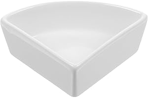 BALACOO Hamster Feeding Bowl Ceramic Small Animal Food and Water Bowl for Hamster Guinea Pig Rat Gerbil (White)