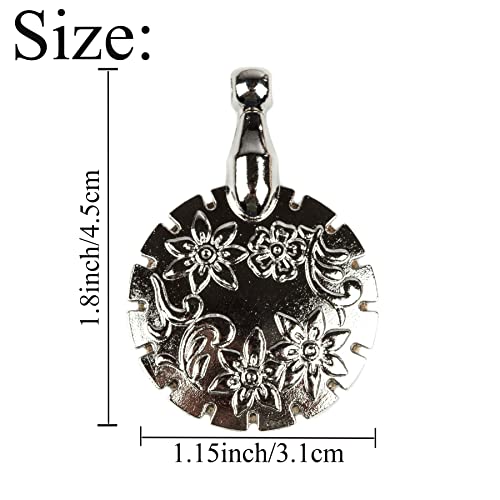 J.CARP 2Pcs Yarn Cutter Pendants, Silver Metal Thread Cutter Pendant for DIY Sewing Tools