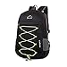 CLEVER BEES Outdoor Water Resistant Hiking Backpack, Black