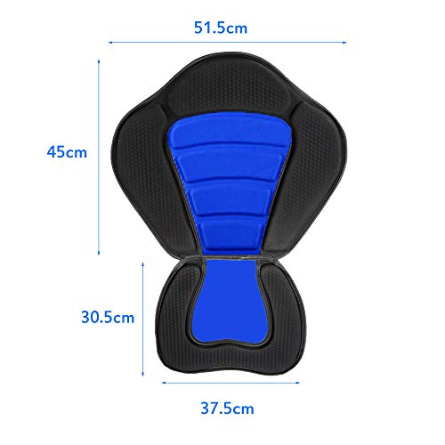 JVSISM Outdoor Kayak Anti-Skid Cushion Inflatable Boat Luxury Padded Seat Kayak High Back Cushion Canoe Seat Outdoor Boat Accessories