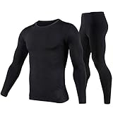 PISIQI Thermal Underwear Men Ultra-Soft Long Johns Set Base Layer Skiing Winter Warm Top & Bottom