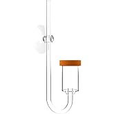 Fzone Neo CO2 Diffuser with Customized Ceramic from South Korea(L-24mm) | Fine Mist CO₂ Output, High CO₂ Saturation, Premium Clear Glass Construction, 3 Sizes for Plant Fish Tank