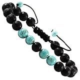 Orionis Anxiety Bracelet Turquoise Lava Stone Essential Oil Aromatherapy Diffuser For Couples Men And Women Christmas Present Stress Relief Gift Calming Beaded String Long Distance Relationships