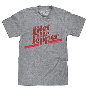 Image of Tee Luv Diet Dr Pepper T-Shirt - Distressed Dr Pepper Logo Shirt (Large)
