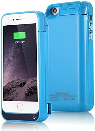 iPhone 5 Battery Case, SQDeal Portable 4200mah External Battery Charger Case Protective Cover Juice Power Bank for iPhone 5/5S/5C SE (Light Blue)