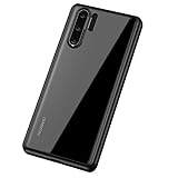 Huawei P30 Pro Case, Vinve [Crystal Clear] Anti-Scratch Shockproof Cover Clear Hard Back Panel + TPU Bumper Slim Case for Huawei P30 Pro (Black)