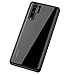 Huawei P30 Pro Case, Vinve [Crystal Clear] Anti-Scratch Shockproof Cover Clear Hard Back Panel + TPU Bumper Slim Case for Huawei P30 Pro (Black)