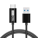USB Type C Cable (1 FT), TechMatte USB 3.0 Type C to Type A (USB-C to USB) Cable for Galaxy Note 8, S8, S8 Plus +, Google Pixel, Pixel XL, OnePlus 5, Nexus 5X, 6P and LG G5 (1 FT, Black)