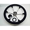 Pactrade-Marine-Boat-SS304-Steering-Wheel-with-Sleeve-6-Spoke-Black