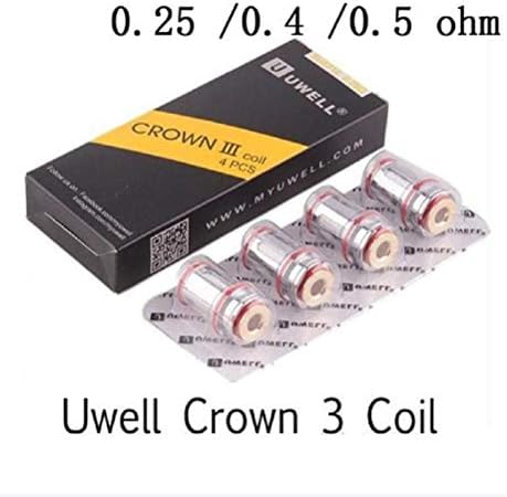 4pack Replacement C-o-i-l-s Heads for 0.25ohm 0.5ohm 0.4ohm for U-w-e-l-l Crown III (0.4ohm)