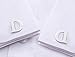 Salutto Men's Letter D Cufflinks 1 Pair with Gift Box (D)