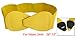 Interlock 8-shaped Faux Leather Buckle Elastic Belt Yellow for Lady
