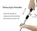 Gonicc 63 inch Professional Adjustable Garden Leaf Rake, Expanding Metal Rake - Adjustable Folding Head From 7 Inch to 22 Inch. Collect Leaf Among Delicate Plants,Lawns and Yards, Hand Garden Scissors