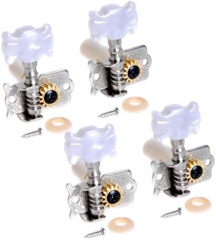 4pcs B-112 R Ukulele Guitar Machine Heads Tuners Ukulele Tuning Pegs Pearl White Head