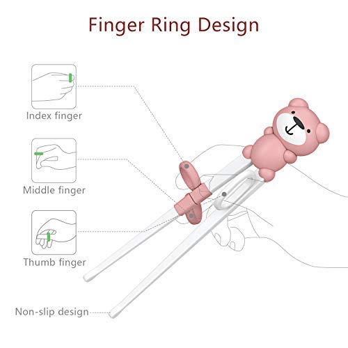 image for Youen kids forks,Training Chopsticks Flat Edge Spoon & Grooved Fork Se