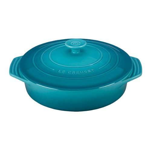 Le Creuset Stoneware Covered Round Casserole, 9.5-Inch, Caribbean