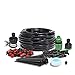 KINGSO 82ft Micro Drip Irrigation Kit System Blank Distribution Tubing Irrigation Sprinkler System Kit Self Plant Garden Hose Watering Kit (25M Dripper)