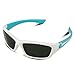 RIVBOS Rubber Kids Polarized Sunglasses With Strap Glasses for Boys Girls Baby and Children Age 3-10 RBK025 （White）