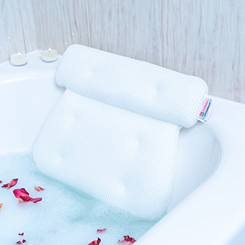 Large Bath Pillow Cushion With Non Slip Suction Cups Perfect