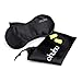 Ohuhu Sleep Mask with Ear Plugs and Carry Pouch - Lightweight & Block Light Completely - Excellent Sleeping Mask for Travel, Shift Work & Meditation