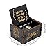 Leegoal Hedwig's Theme Hary Poter Music Box, Antique Carved Wooden Hand Crank Musical Boxes for Christmas Happy Birthday New Year Gift Toy Home Decoration