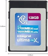 Integral 128GB CFexpress Type B 2.0 Memory Card 1700MBs Read 1600MBs Write view 7