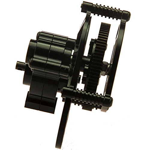 Que-T Aluminum Alloy Center Transmission Case /Gearbox with Helical Gear for 1/10 Axial SCX10 RC Crawler Car (Black)