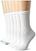 Hanes Women's Comfort Blend Crew Sock, White Assorted, Shoe size 5-9/Sock Size 9-11 (Pack of 6)
