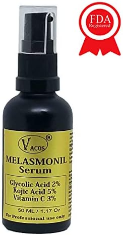 VACOS Melasma Serum 50ml Glycolic 3% Kojic 5% Vitamin C 10% Moisturizer for Wrinkle Tightening Collagen Rejuvenating Firming Anti Ageing Brightening