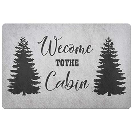 Amazon Com Personalized Doormat Welcome To The Cabin Doormats