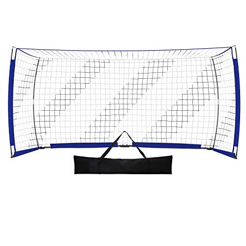 Bluefringe Soccer Goal 12ft x 6ft Portable Bow Style Net,Durable, Lightweight Frame,Quick Setup Easy Folding Storage, 1 Goal+1 Carrying Bag