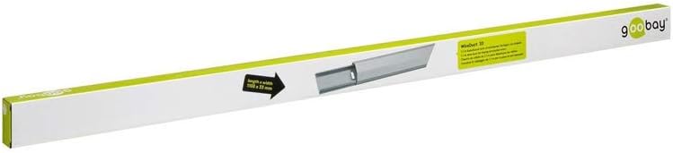 Goulotte passage plancher rigide Goobay 1m Largeur 33mm (Argent), 90666, Silver, 1 Stück - Image 3