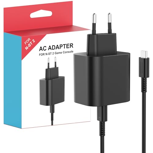 60W Charger for Switch 2, Fast Charger with 1.5M/5FT USB C Cable, Compatible with Nintendo Switch/OLED/Lite/Dock/Pro Controller/Deck - Support 4K TV Mode