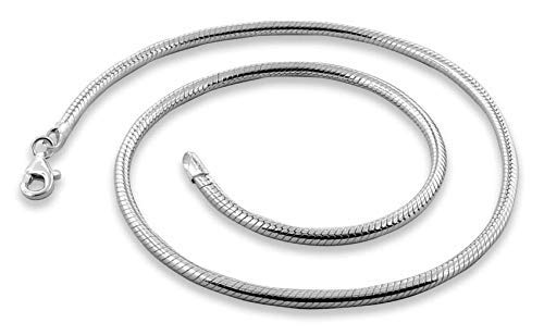 Treasure Bay Italian Heavy 925 Sterling Silver Snake Chain Necklace, For Men and Women Length: 40cm, 46cm, 48cm, 50cm, 52cm, 55cm and 60cm (55)