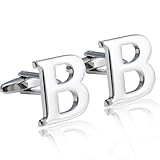Jstyle Jewelry Brass Mens Cuff Links Initial Personalized Capital Alphabet Letter Cufflinks