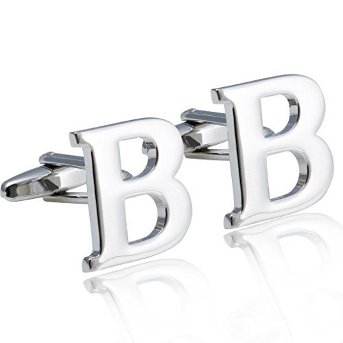 Jstyle Jewelry Brass Mens Cuff Links Initial Personalized Capital Alphabet Letter Cufflinks , Letter 'B'