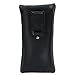 CTM® Leather Eyeglass Case with Holster Clip, Black