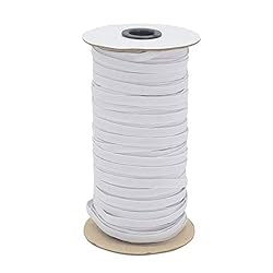 White 70-Yards Length 1/4" Width Braided Elastic