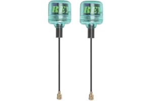 FLYFISHRC 2pcs Osprey 2.8dBi & 99% Radiation Efficiency 5.8-G-H-z LHCP RP-SMA Antennas 40mm ipex UFL RC FPV Radio Antenna for HD Racing Drone Quadcopter Blue
