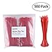 Nylon Zip Ties (Pack of 500pcs) 8 Inch with Self Locking Cable Ties (Red)