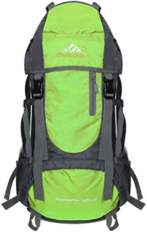 PioneerHiker 50L+5L Water Resistant Hiking Backpack Daypack for Camping Mountaineering Outdoor Travel Climbing Green