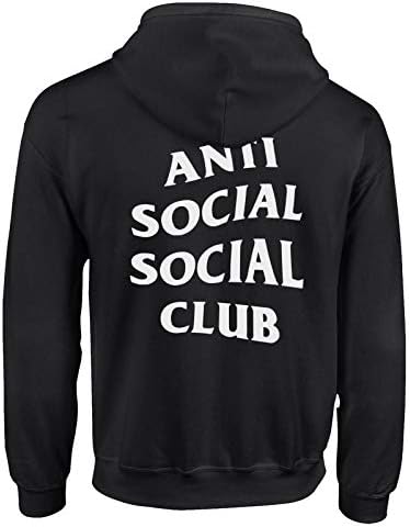 Anti Social Social Club Unisex Hoodie Long Sleeve Hood in Black Small, Medium, Large, Extra Large.